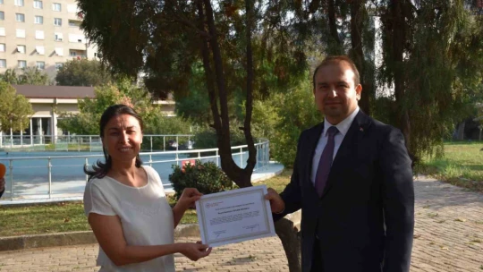 Aydın'ın ev sahipliğinde eğitim alan 11 hemşire sertifikalarını aldı