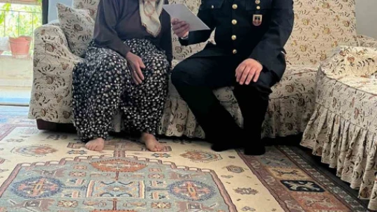 Aydın jandarması, bayramda şehit ailelerini ve gazileri unutmadı