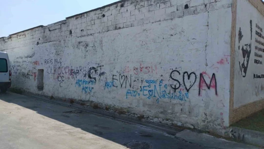 Aydın sokakları karalama duvarına döndü