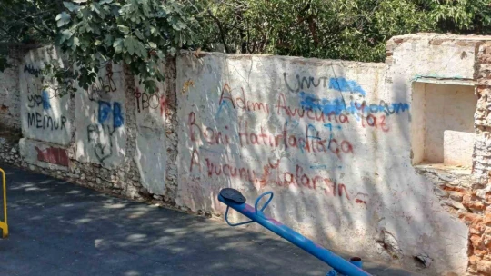 Aydın sokakları karalama duvarına döndü