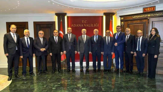 Aydın Ticaret Borsası yönetimi Adana Valisi Köşger'le bir araya geldi