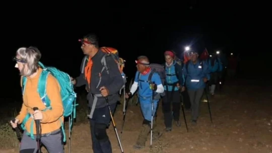 Aydınlı dağcı çift, 3 bin metreye tırmandı