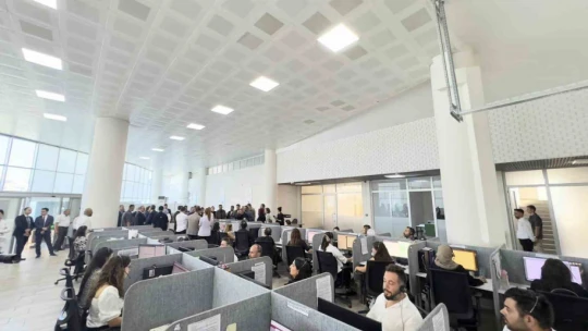 Bakan Göktaş, Köşk'te Çağrı Merkezi'nde incelemelerde bulundu