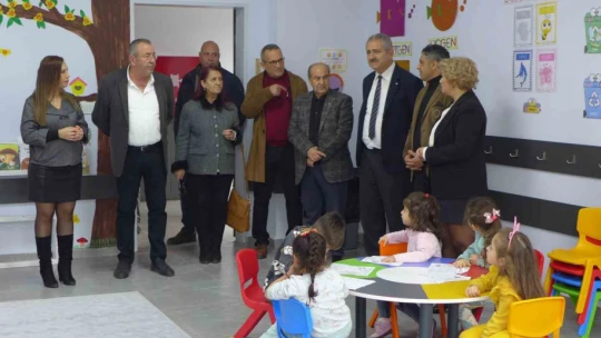 Başkan Akdoğan ve Milli Eğitim Müdürü Ataman, TOBB Anaokulu'nu inceledi