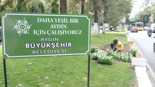 Başkan Çerçioğlu Aydın'ı mevsimlik çiçekler ile süslüyor