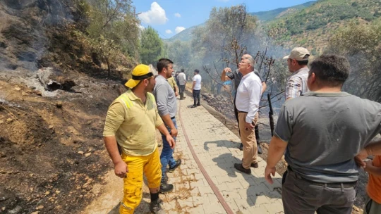 Başkan Güler yangın bölgesinde incelemelerde bulundu