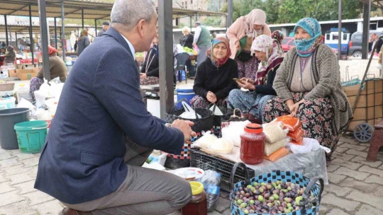 Başkan Kaplan üretici kadınlara köylü pazarı müjdesi verdi