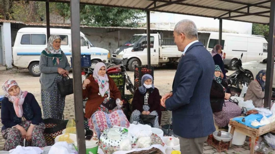 Başkan Kaplan üretici kadınlara köylü pazarı müjdesi verdi