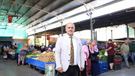 Başkan Kaya'dan Cuma Pazarı'na serinleten dokunuş