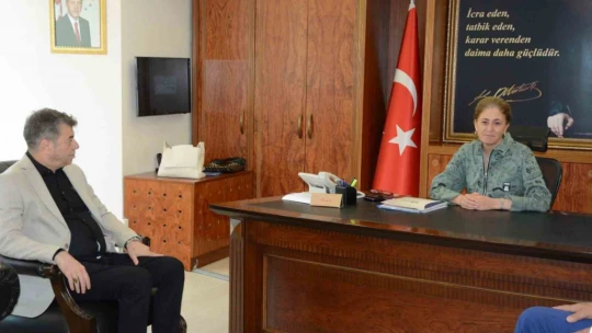 Başkan Künkcü ve oda başkanlarından Nazilli'nin yeni Kaymakamı Kan'a ziyaret
