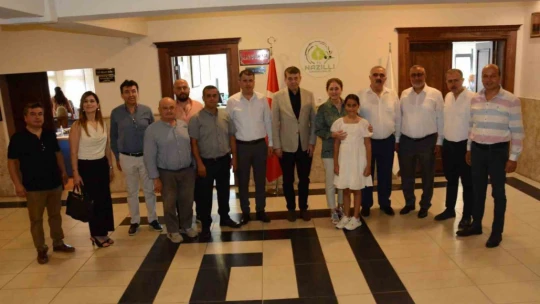 Başkan Künkcü ve oda başkanlarından Nazilli'nin yeni Kaymakamı Kan'a ziyaret