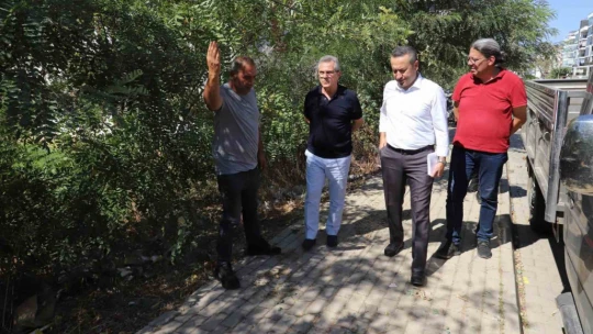 Başkan Tetik, Nazilli'de devam eden çalışmaları yerinde inceledi