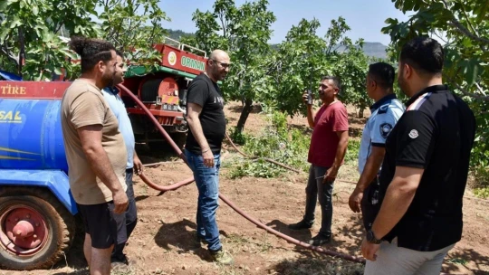 Başkan Zenirci orman yangını çalışmalarını yerinde takip etti
