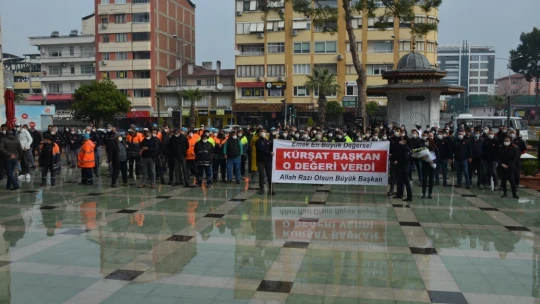 Başkan Özcan'a personelinden pankartlı 'maaş' teşekkürü