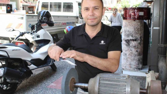Bıçak bileme ustalarının Kurban Bayramı mesaisi başladı