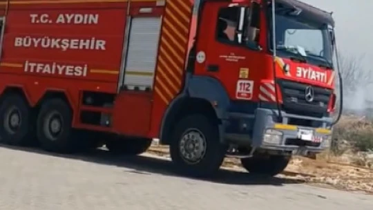 Boş arazide çıkan yangın korkuttu