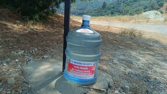 Bozdoğan Belediyesi'nden yangınlara karşı damacanalı önlem