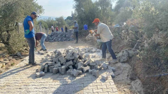 Bozdoğan'da 8 ayda 33 bin metrekare taş döşeme çalışması tamamlandı
