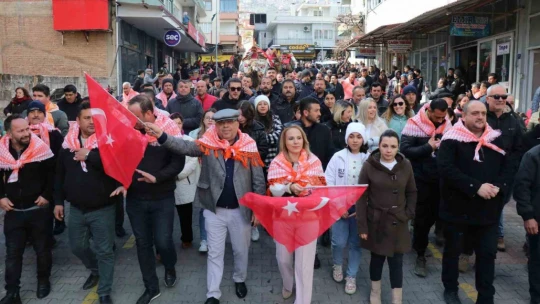Bozdoğan'da Deve Güreşi Fesivali öncesi renkli kortej
