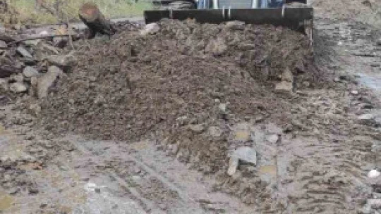 Bozdoğan'da yağış nedeniyle heyelan meydana geldi