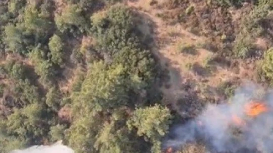 Bozdoğan yangınına 8 helikopter ve 7 uçak havadan destek veriyor