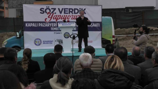 Buharkent Kapalı Pazar Yeri ve Katlı Otopark'ın temeli atıldı