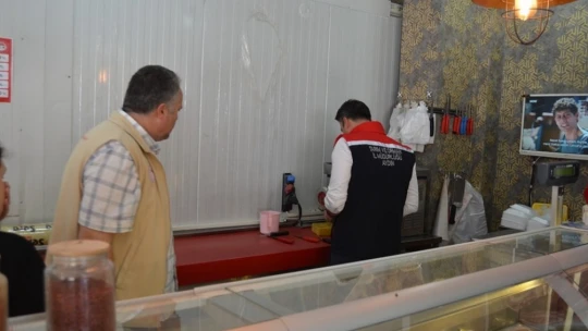 Buharkent'te bayram öncesi kasaplar denetlendi