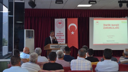 Buharkent'te İncir Siyah Sineği ve Hastalıkları Eğitim Toplantısı düzenlendi