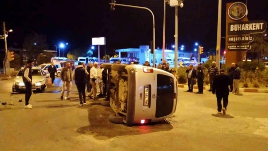 Buharkent'te korkutan kaza