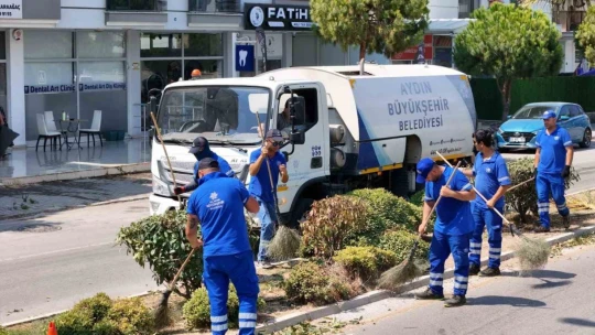 Büyükşehi'den Didim'de peyzaj ve temizlik çalışması