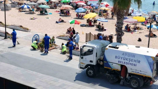Büyükşehi'den Didim'de peyzaj ve temizlik çalışması