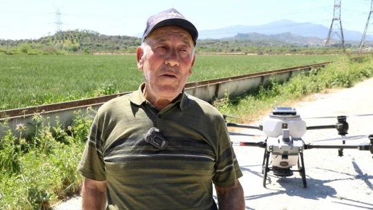 Büyükşehir'den ücretsiz drone ile gübreleme hizmeti