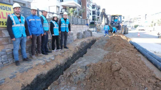 Büyükşehir'in Kuşadası'ndaki altyapı çalışmaları hız kesmiyor