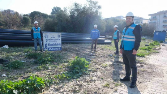 Büyükşehir'in Kuşadası'ndaki altyapı çalışmaları hız kesmiyor
