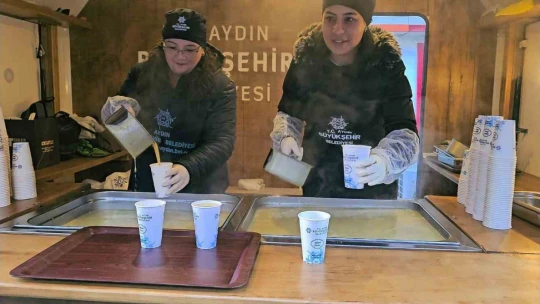 Büyükşehirden Nazilli'de sıcak çorba ikramı