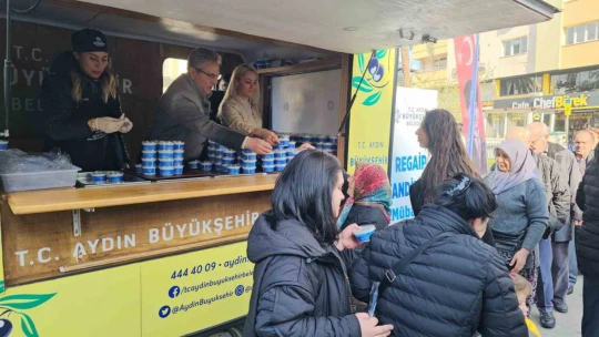 Büyükşehirden Nazillili vatandaşlara 'Kandil Helvası' ikramı