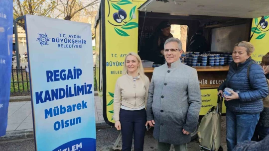 Büyükşehirden Nazillili vatandaşlara 'Kandil Helvası' ikramı