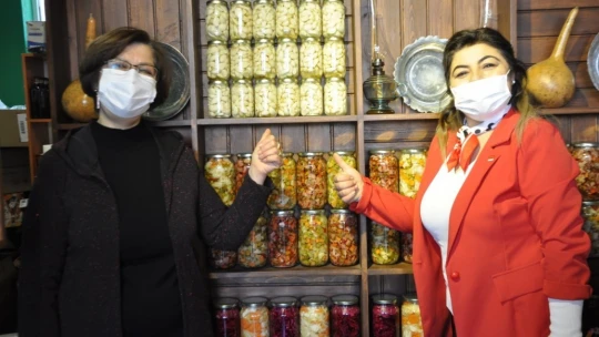 CHP'li kadınlardan kadın girişimciye destek ziyareti