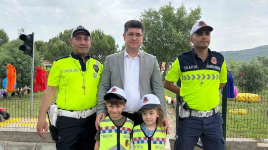 Çine'de Anaokulu öğrencilerine trafik eğitimi verildi