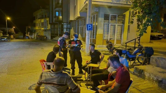 Çine'de jandarma ekiplerinden gece yarısı 'Şok' uygulama