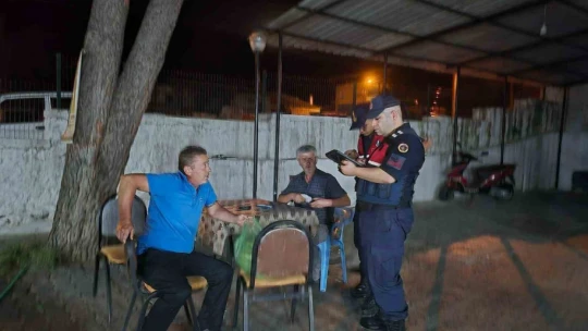 Çine'de jandarma ekiplerinden gece yarısı 'Şok' uygulama