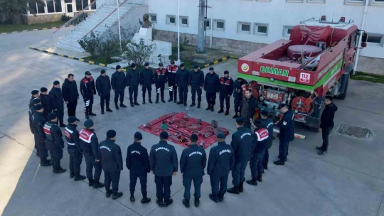 Çine'de jandarma personeline yangın önleme ve söndürme eğitimi verildi