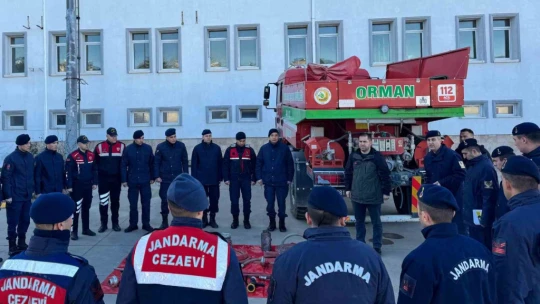Çine'de jandarma personeline yangın önleme ve söndürme eğitimi verildi