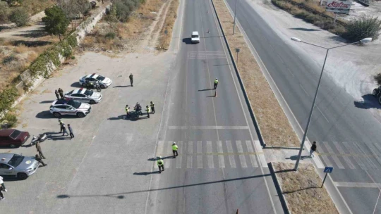 Çine'de motosiklet sürücüleri denetlendi