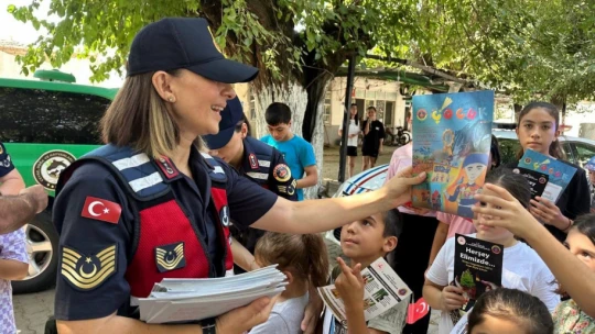 Çineli minikler jandarma ile dolu dolu bir gün geçirdi