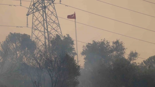 Dağ taş yandı, Türk bayrağı alevlerden korundu