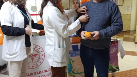 Devlet Hastanesi'nde kansere dikkat çekildi