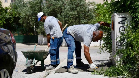 Didim'de yol bakım ve onarım çalışmaları devam ediyor
