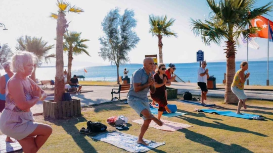 Didimliler güne sabah sporu ile başlıyor