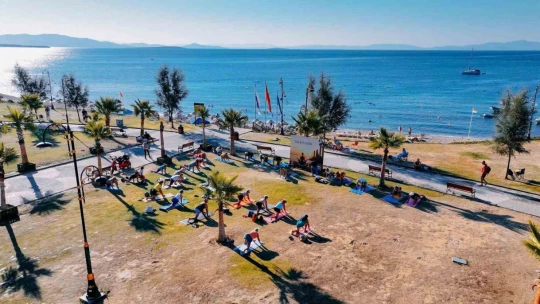 Didimliler güne sabah sporu ile başlıyor